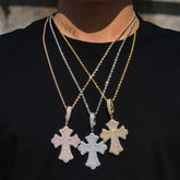 Brass Zircon material cross pendant